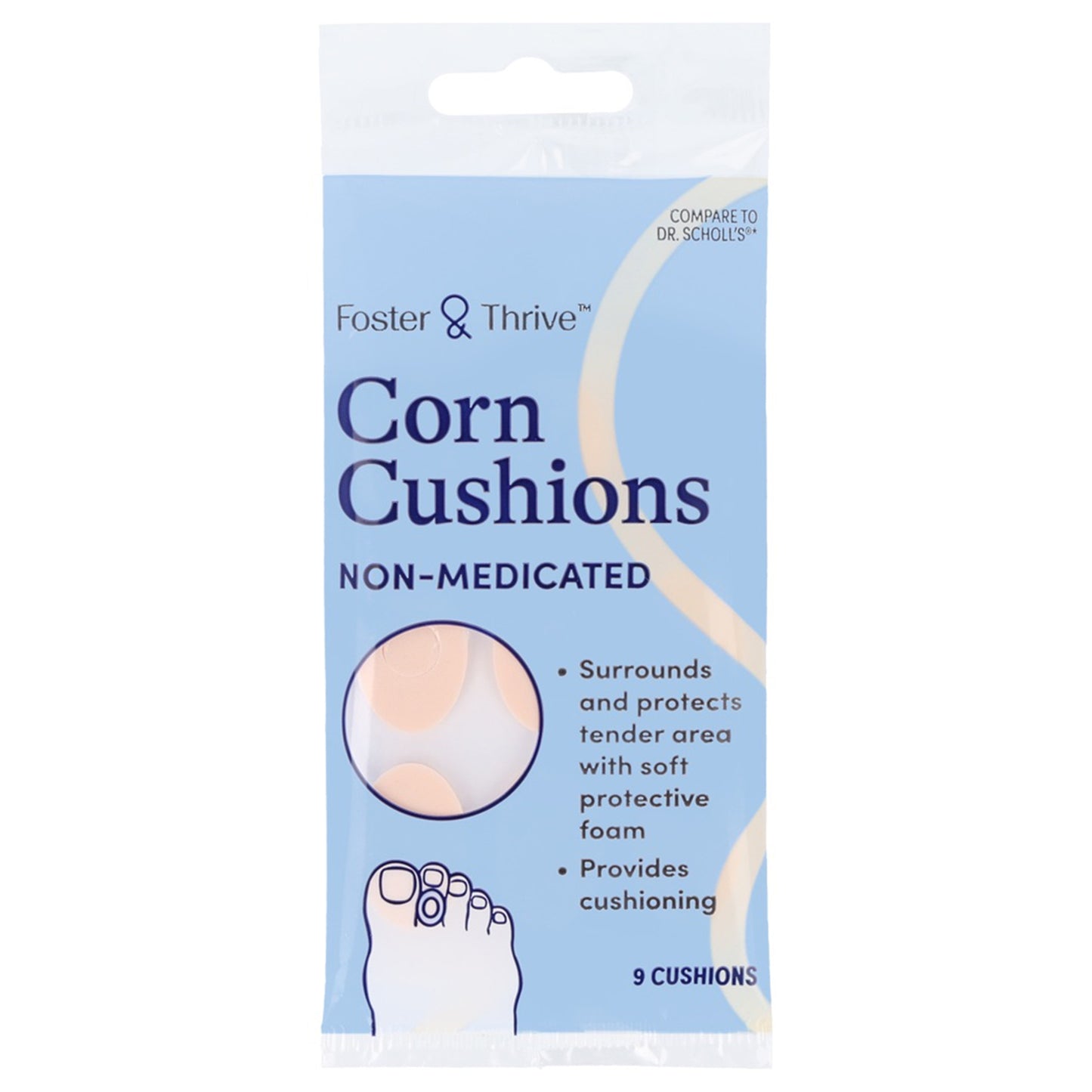 Corn Cushion Foster & Thrive™ One Size Fits Most Adhesive Backing Toe