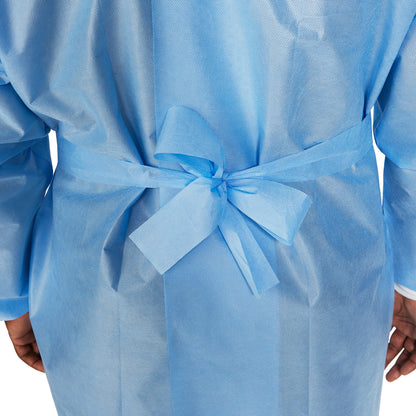 Protective Procedure Gown McKesson One Size Fits Most Blue NonSterile Not Rated Disposable