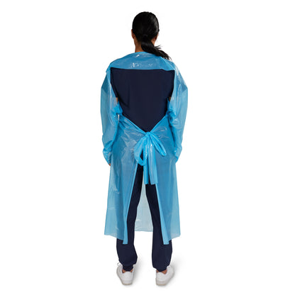 Protective Procedure Gown McKesson X-Large Blue NonSterile Not Rated Disposable