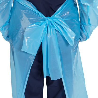 Protective Procedure Gown McKesson X-Large Blue NonSterile Not Rated Disposable