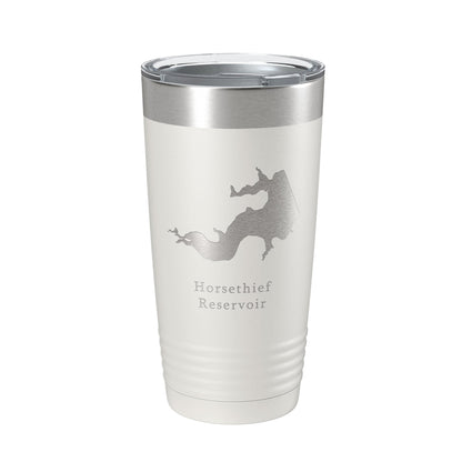 Horsethief Reservoir Tumbler Lake Map Travel Mug Insulated Laser Engraved Coffee Cup Kansas 20 oz-1