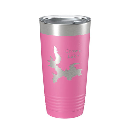 Crown Lake Map Tumbler Travel Mug Insulated Laser Engraved Coffee Cup Arkansas 20 oz-11