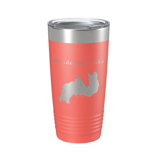 Mendenhall Lake Map Tumbler Travel Mug Insulated Laser Engraved Coffee Cup Alaska 20 oz-20