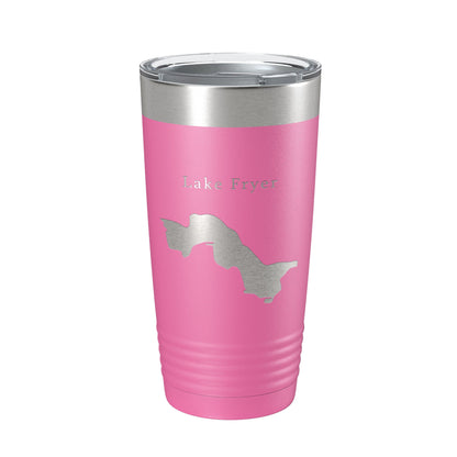 Lake Fryer Map Tumbler Travel Mug Insulated Laser Engraved Coffee Cup Texas 20 oz-11