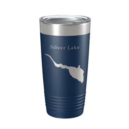 Silver Lake Map Tumbler Travel Mug Insulated Laser Engraved Coffee Cup Delaware 20 oz-2