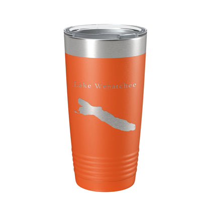 Lake Wenatchee Map Tumbler Travel Mug Insulated Laser Engraved Coffee Cup Washington 20 oz-17