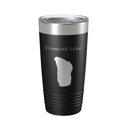 Diamond Lake Map Tumbler Travel Mug Insulated Laser Engraved Coffee Cup Oregon 20 oz-5