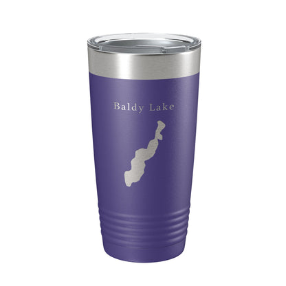 Baldy Lake Map Tumbler Travel Mug Insulated Laser Engraved Coffee Cup Michigan 20 oz-15