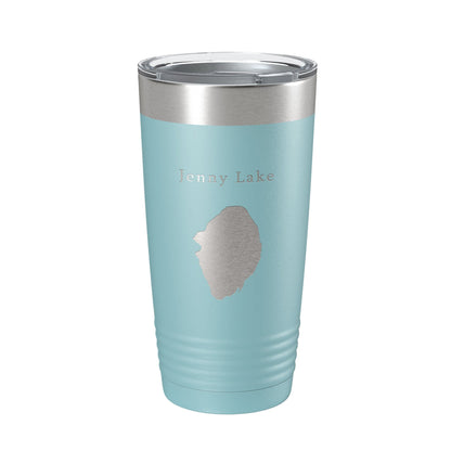 Jenny Lake Map Tumbler Travel Mug Insulated Laser Engraved Coffee Cup Grand Teton Wyoming 20 oz-13
