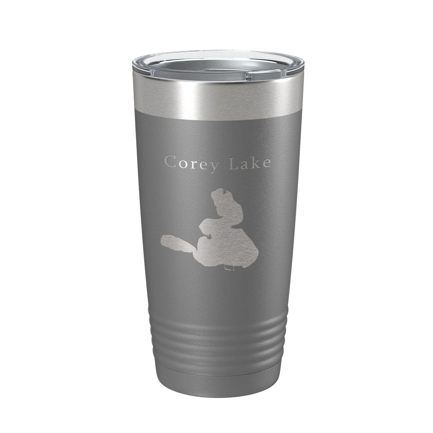 Corey Lake Map Tumbler Travel Mug Insulated Laser Engraved Coffee Cup Michigan 20 oz-16