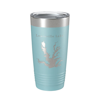 Lewisville Lake Map Tumbler Travel Mug Insulated Laser Engraved Coffee Cup Texas 20 oz-13