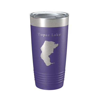 Topaz Lake Map Tumbler Travel Mug Insulated Laser Engraved Coffee Cup California Nevada 20 oz-15