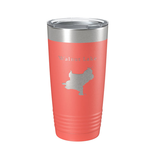 Walnut Lake Map Tumbler Travel Mug Insulated Laser Engraved Coffee Cup Michigan 20 oz-20