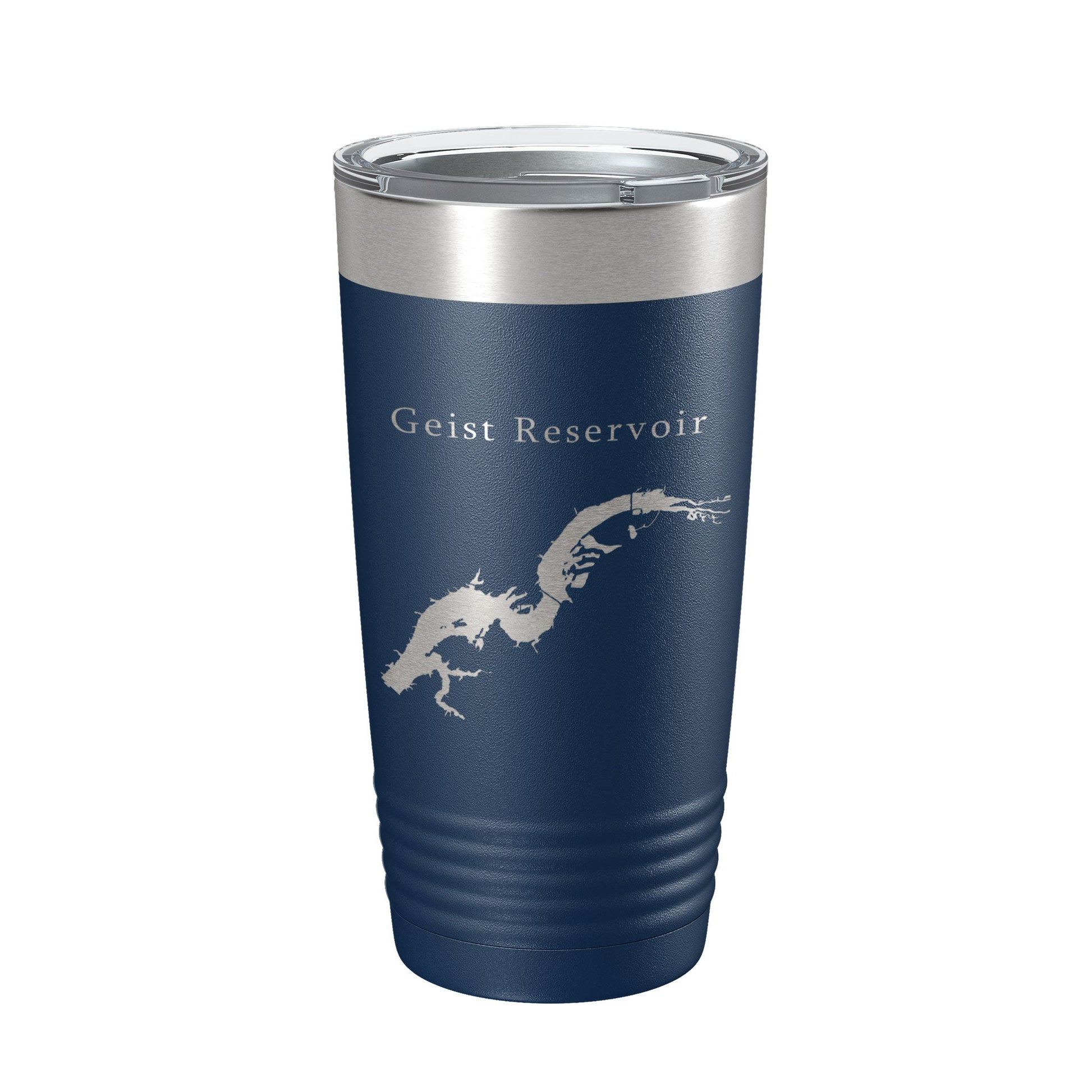 Geist Reservoir Tumbler Lake Map Travel Mug Insulated Laser Engraved Coffee Cup Indiana 20 oz-2