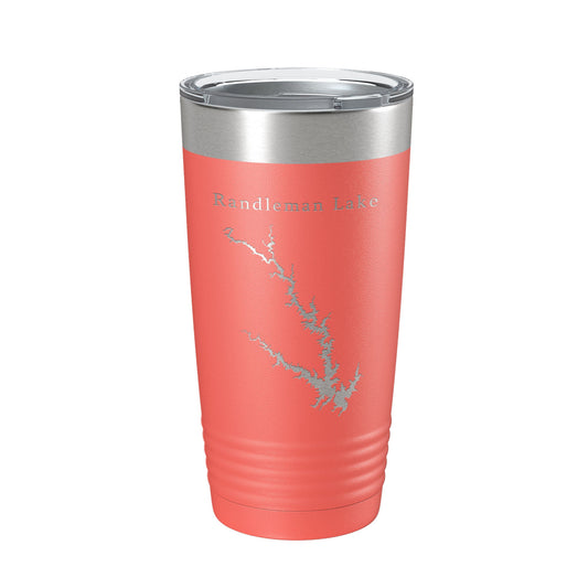 Randleman Lake Map Tumbler Travel Mug Insulated Laser Engraved Coffee Cup North Carolina 20 oz-20