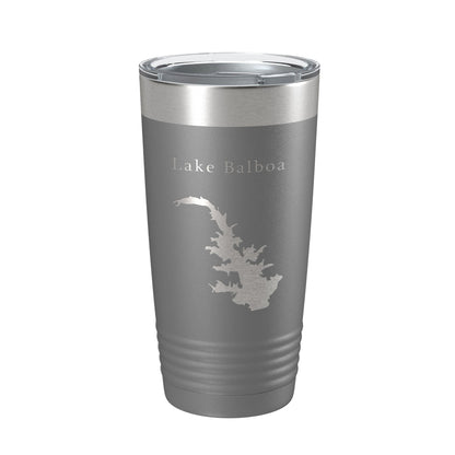 Lake Balboa Map Tumbler Travel Mug Insulated Laser Engraved Coffee Cup Hot Springs Village Arkansas 20 oz-16