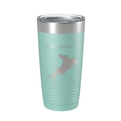 Lake Delton Map Tumbler Travel Mug Insulated Laser Engraved Coffee Cup Wisconsin 20 oz-12