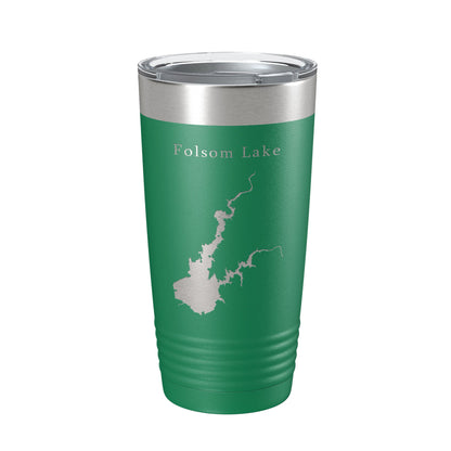 Folsom Lake Map Tumbler Travel Mug Insulated Laser Engraved Coffee Cup California 20 oz-9