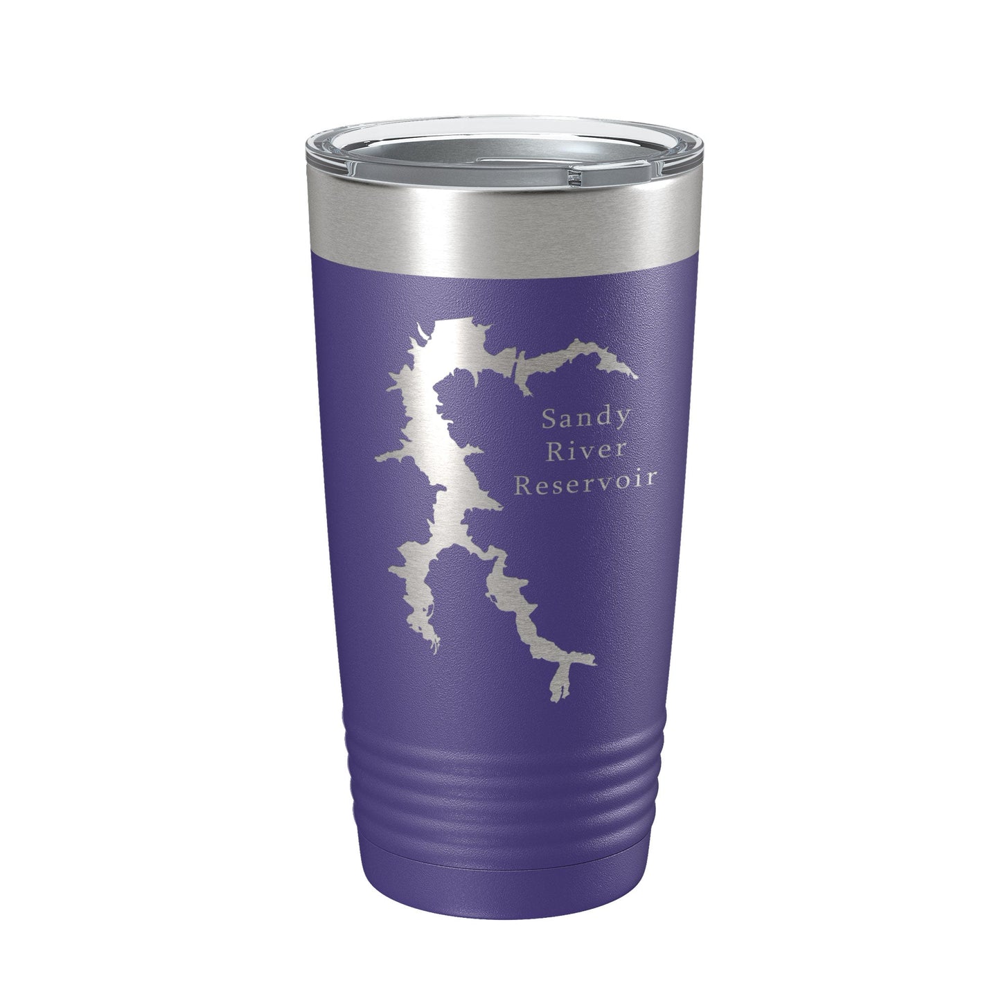 Sandy River Reservoir Tumbler Lake Map Travel Mug Insulated Laser Engraved Coffee Cup Virginia 20 oz-15