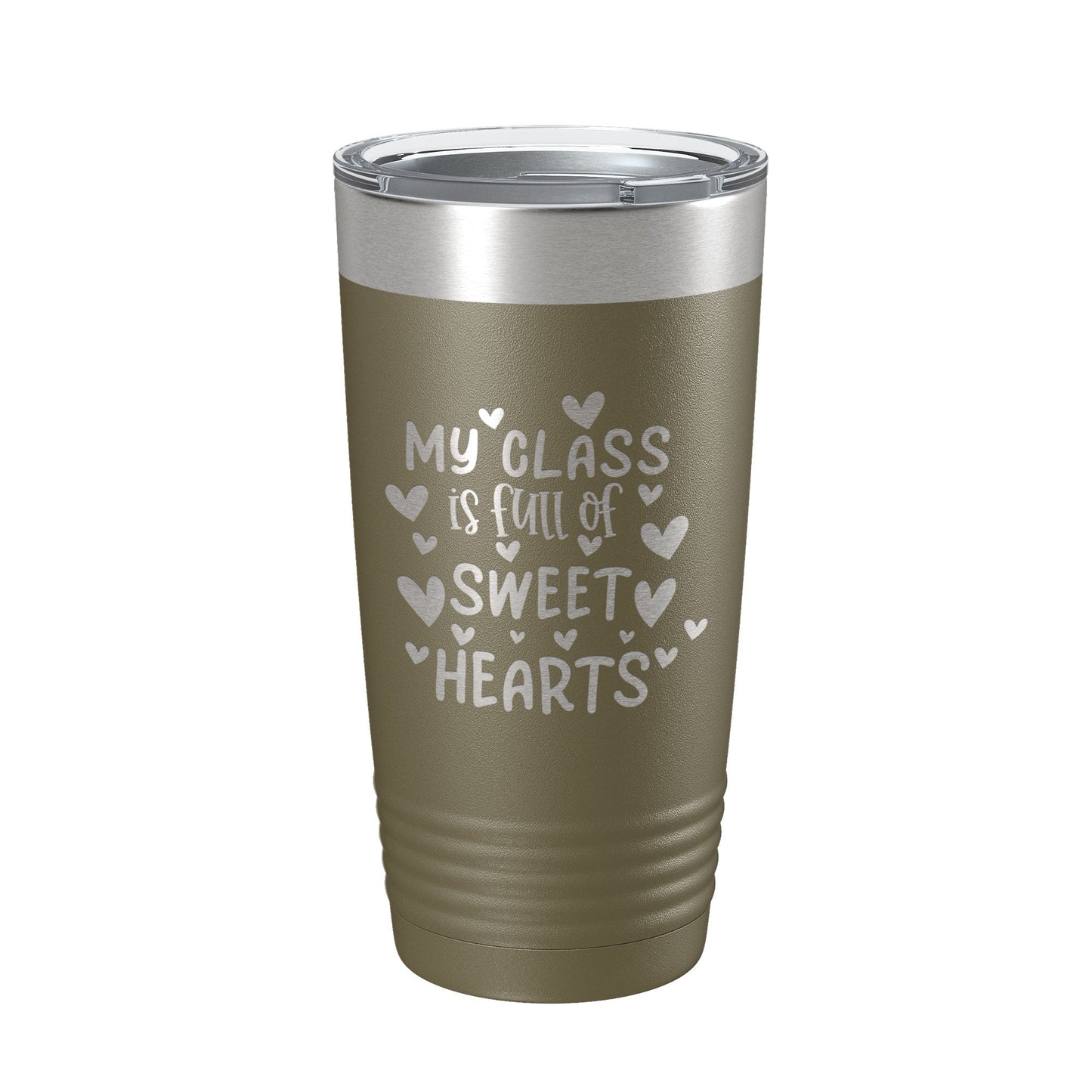 Teacher Valentine's Day Tumbler My Class Is Full Of Sweethearts Travel Mug Insulated Laser Engraved Coffee Cup 20 oz-21