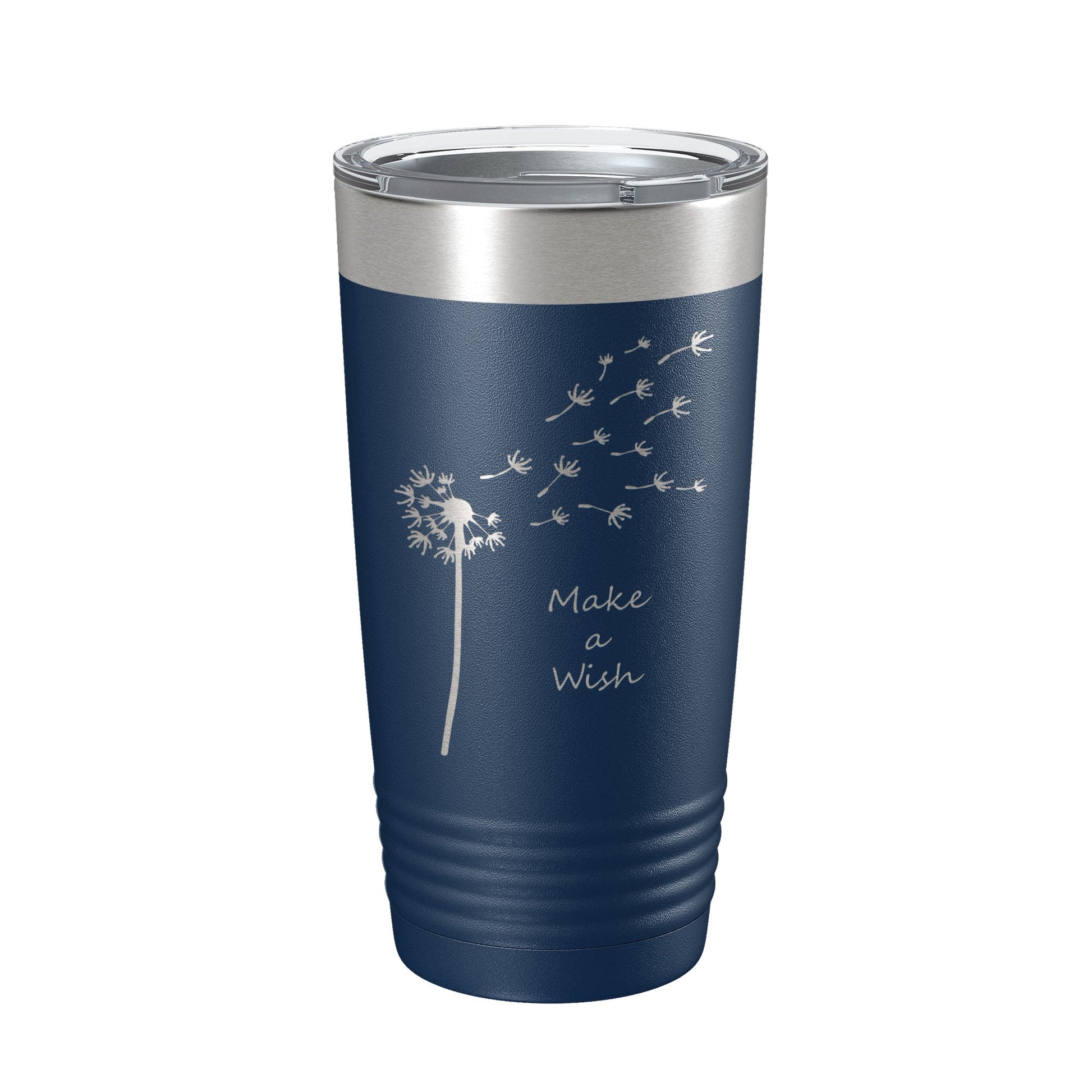 Dandelion Make A Wish Tumbler Travel Mug Gift Mom Daughter Her Women Girls Insulated Laser Engraved Coffee Cup 20 oz-2