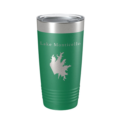 Lake Monticello Map Tumbler Travel Mug Insulated Laser Engraved Coffee Cup Arkansas 20 oz-9