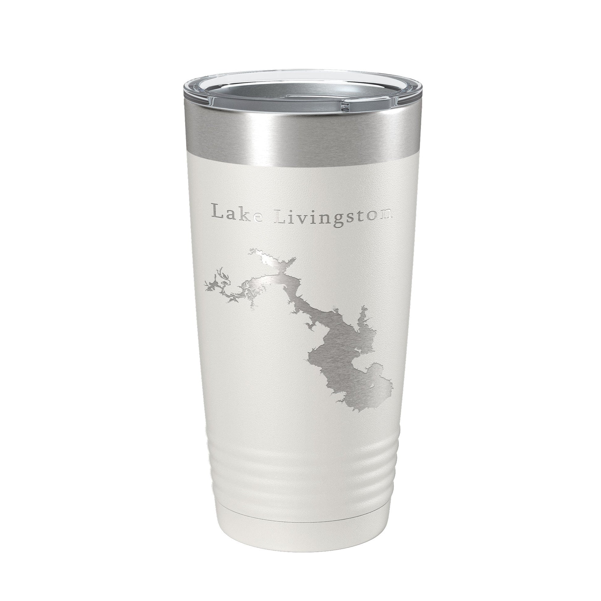 Lake Livingston Map Tumbler Travel Mug Insulated Laser Engraved Coffee Cup Texas 20 oz-1