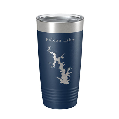 Falcon Lake International Reservoir Lago Map Tumbler Travel Mug Insulated Laser Engraved Coffee Cup Texas 20 oz-2
