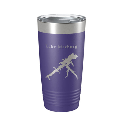 Lake Marburg Map Tumbler Travel Mug Insulated Laser Engraved Coffee Cup Pennsylvania 20 oz-15