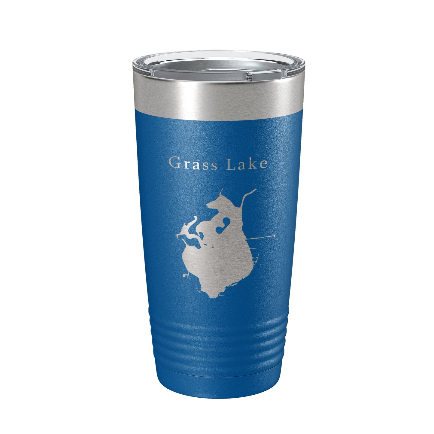 Grass Lake Map Tumbler Travel Mug Insulated Laser Engraved Coffee Cup Illinois 20 oz-6