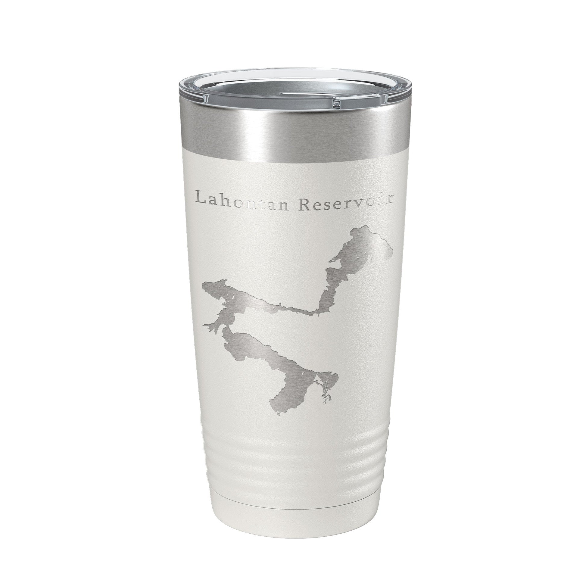 Lahontan Reservoir Tumbler Lake Map Travel Mug Insulated Laser Engraved Coffee Cup Nevada 20 oz-1