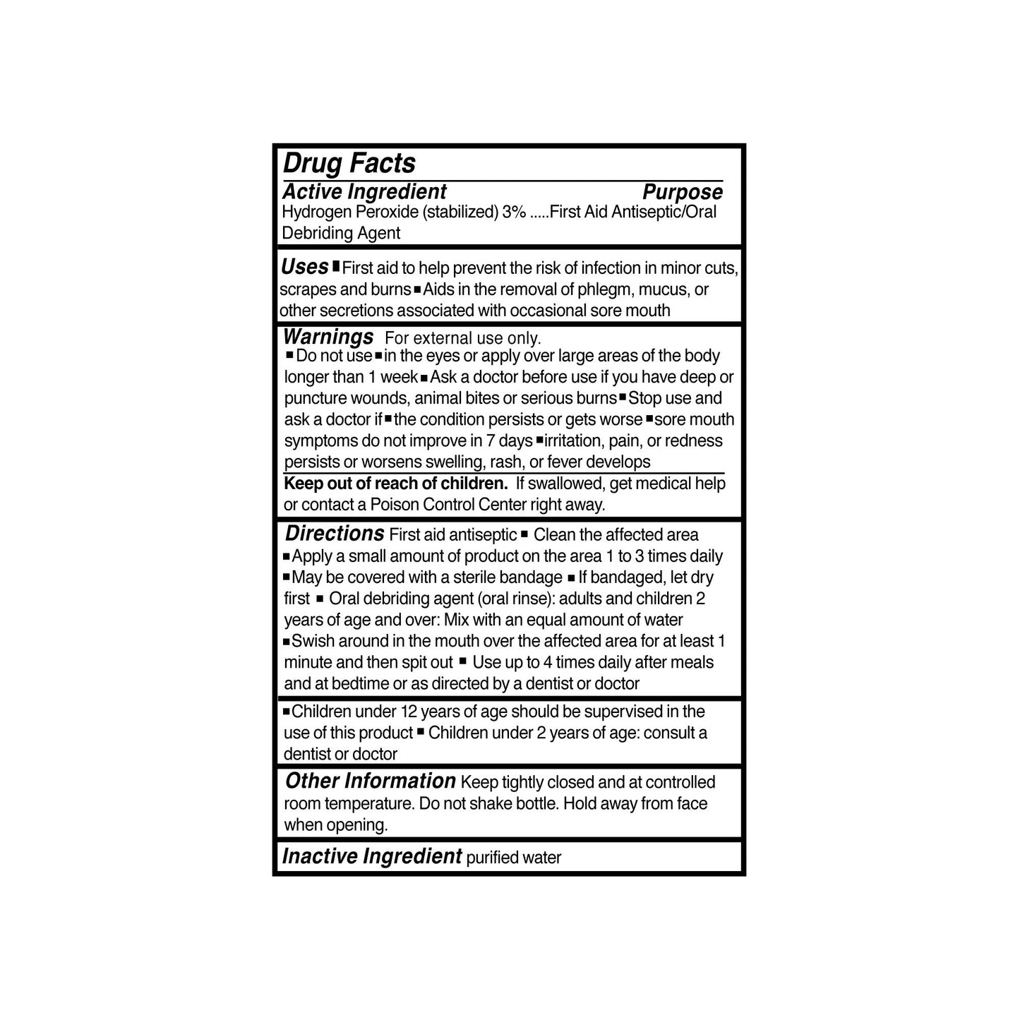 Antiseptic Hydrogen Peroxide McKesson Brand Topical Liquid 4 oz. Bottle