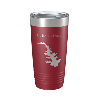 Lake Balboa Map Tumbler Travel Mug Insulated Laser Engraved Coffee Cup Hot Springs Village Arkansas 20 oz-18