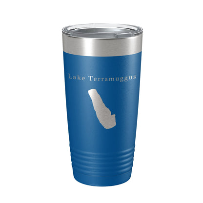 Lake Terramuggus Map Tumbler Travel Mug Insulated Laser Engraved Coffee Cup Connecticut 20 oz-6