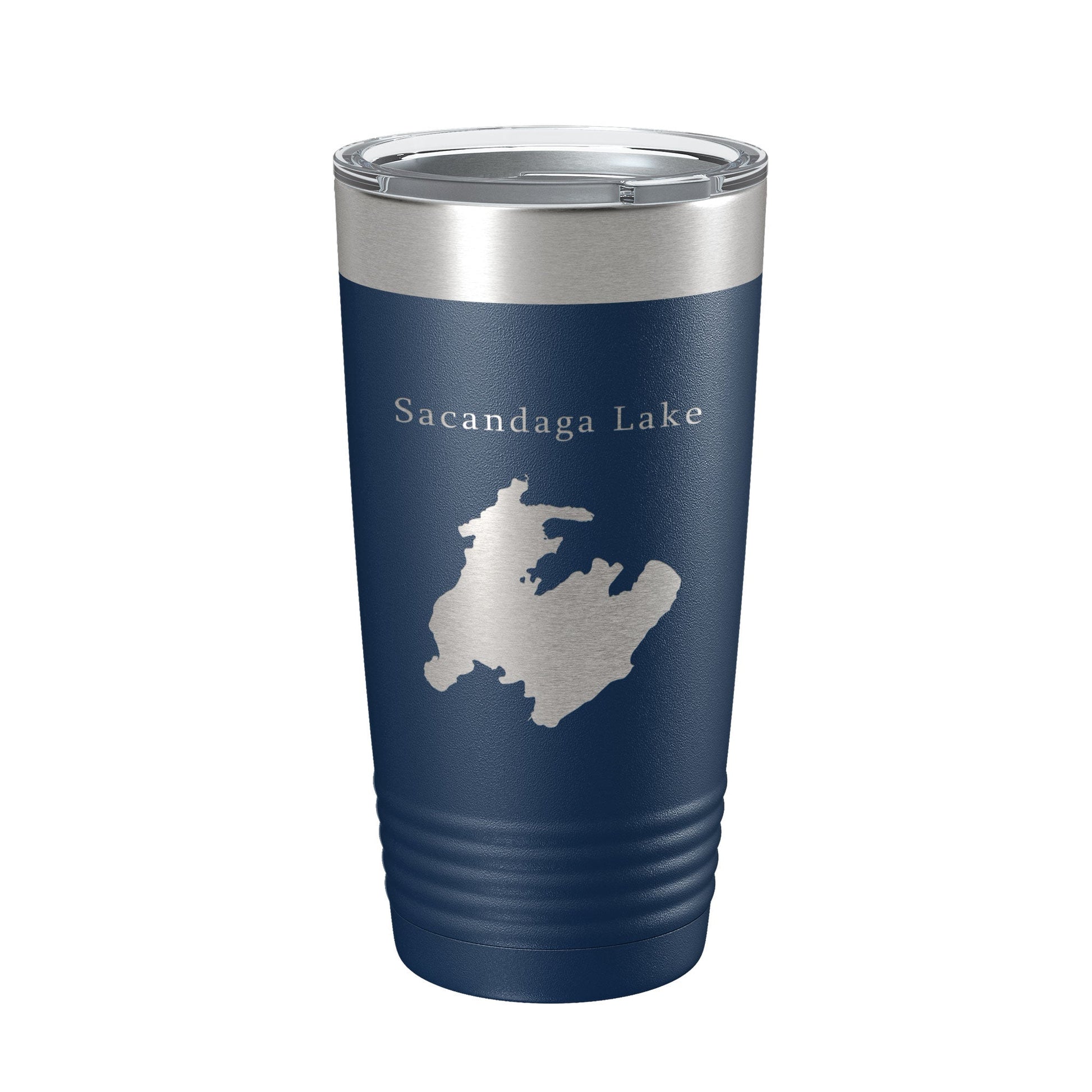 Sacandaga Lake Map Tumbler Travel Mug Insulated Laser Engraved Coffee Cup New York 20 oz-2