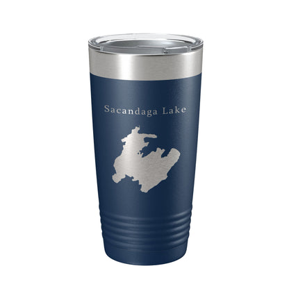 Sacandaga Lake Map Tumbler Travel Mug Insulated Laser Engraved Coffee Cup New York 20 oz-8