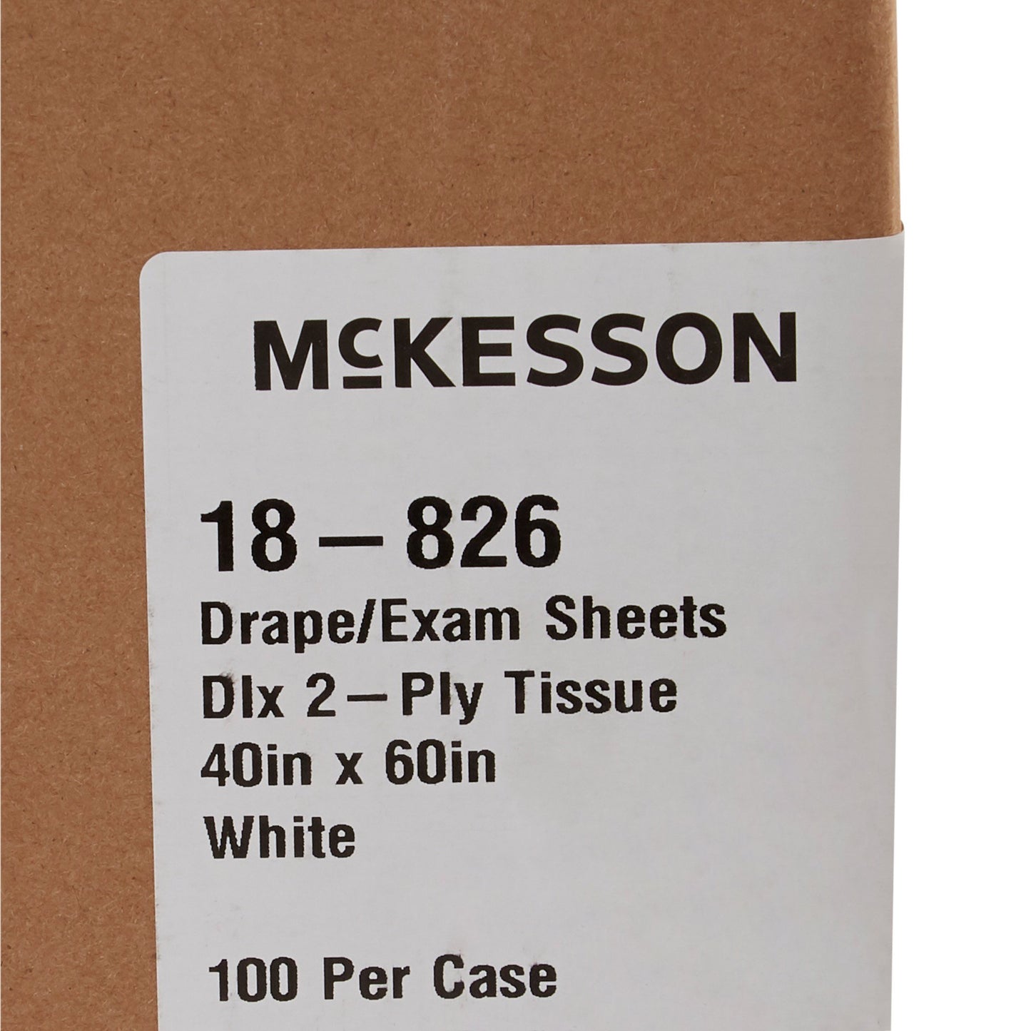General Purpose Drape McKesson Physical Exam Drape 40 W X 60 L Inch NonSterile