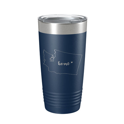 Washington Tumbler Home State Travel Mug Insulated Laser Engraved Map Coffee Cup 20 oz-2