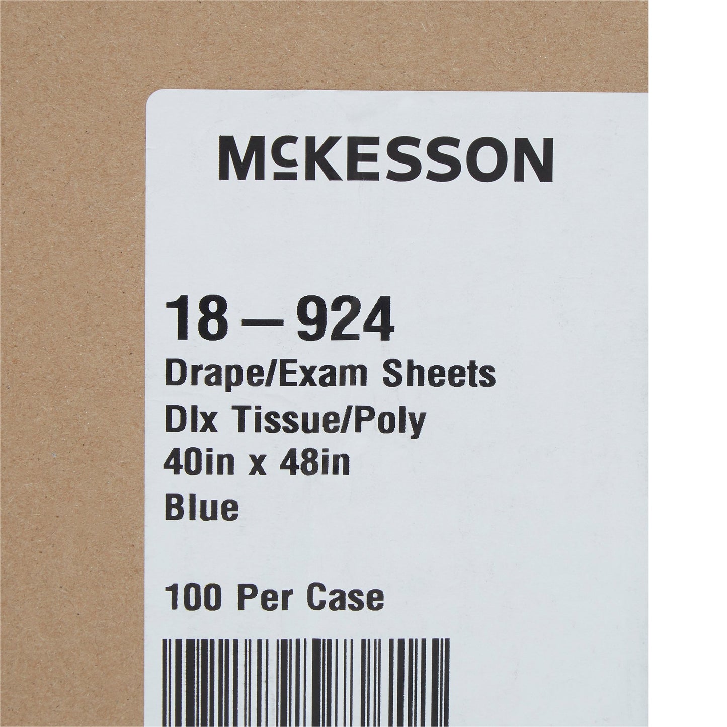 General Purpose Drape McKesson Physical Exam Drape 40 W X 48 L Inch NonSterile