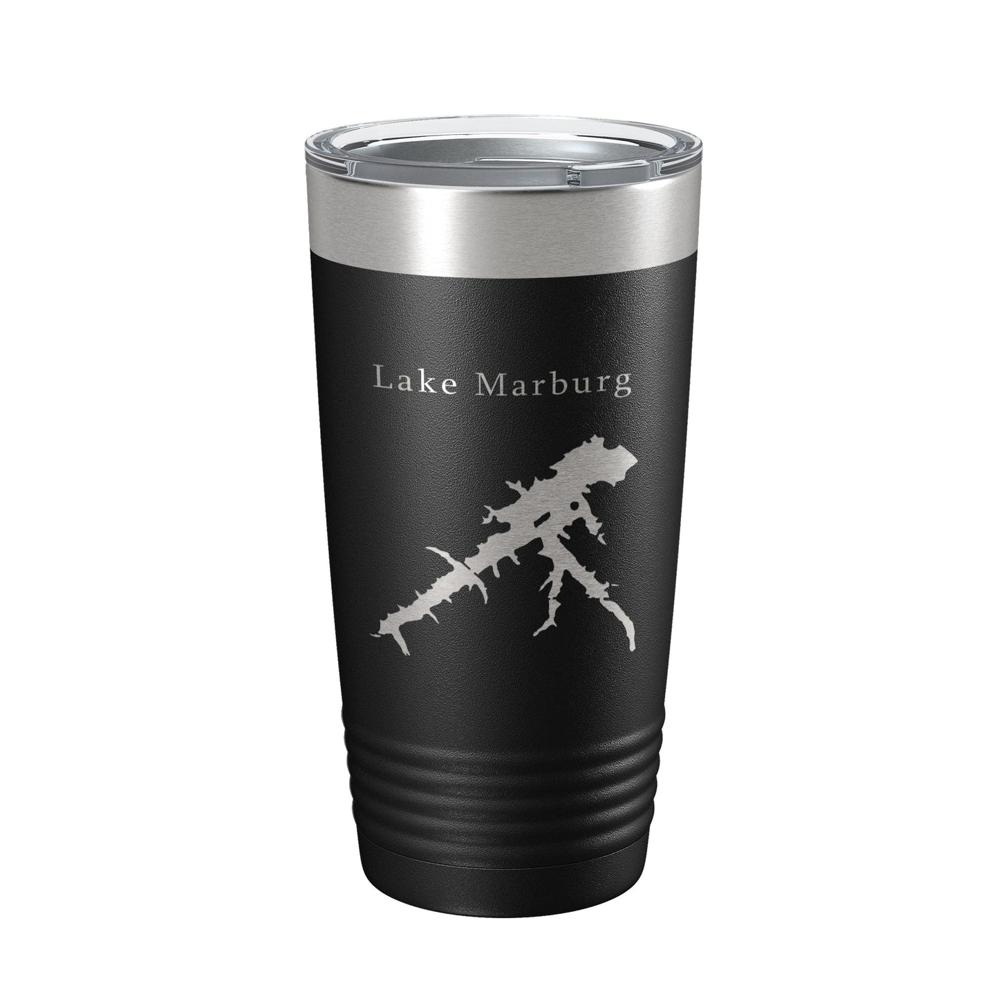 Lake Marburg Map Tumbler Travel Mug Insulated Laser Engraved Coffee Cup Pennsylvania 20 oz-0
