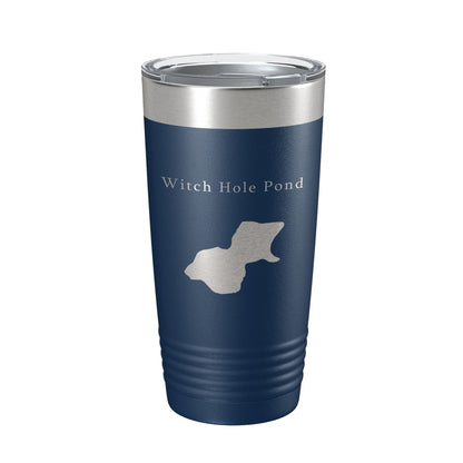 Witch Hole Pond Tumbler Lake Map Travel Mug Insulated Laser Engraved Coffee Cup Acadia Maine 20 oz-2
