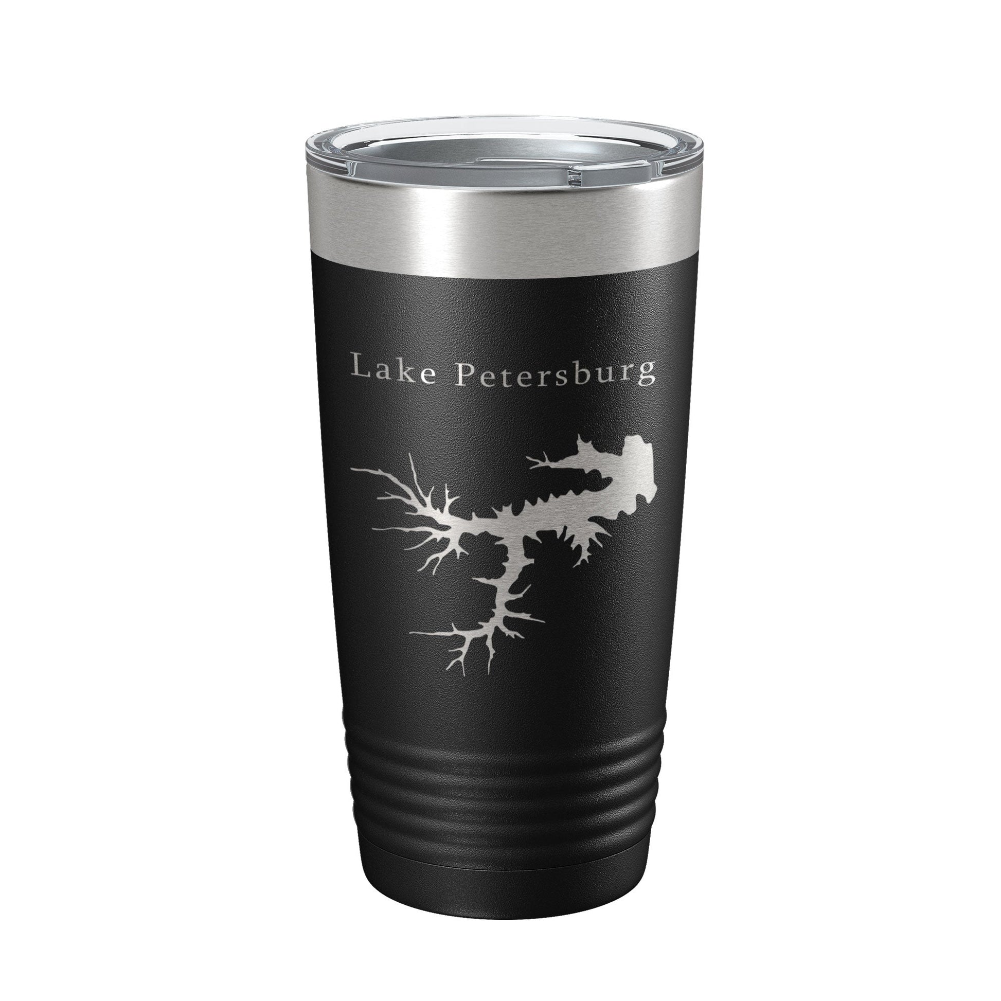 Lake Petersburg Map Tumbler Travel Mug Insulated Laser Engraved Coffee Cup Illinois 20 oz-5