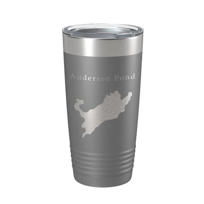 Anderson Pond Tumbler Lake Map Travel Mug Insulated Laser Engraved Coffee Cup Connecticut 20 oz-16
