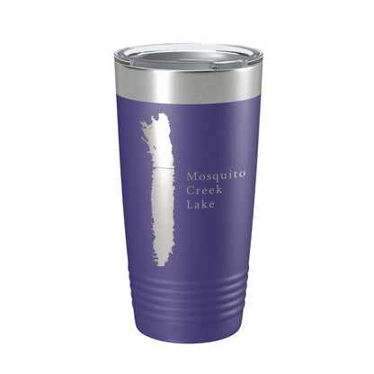 Mosquito Creek Lake Map Tumbler Travel Mug Insulated Laser Engraved Coffee Cup Ohio 20 oz-15
