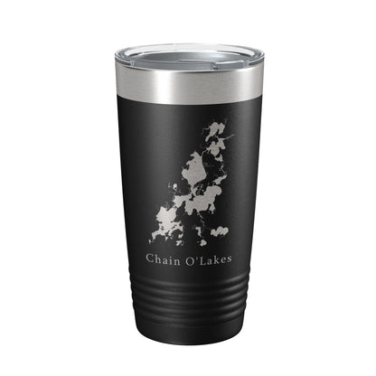 Fox River Chain O'Lakes Map Tumbler Travel Mug Insulated Laser Engraved Coffee Cup Illinois 20 oz-5