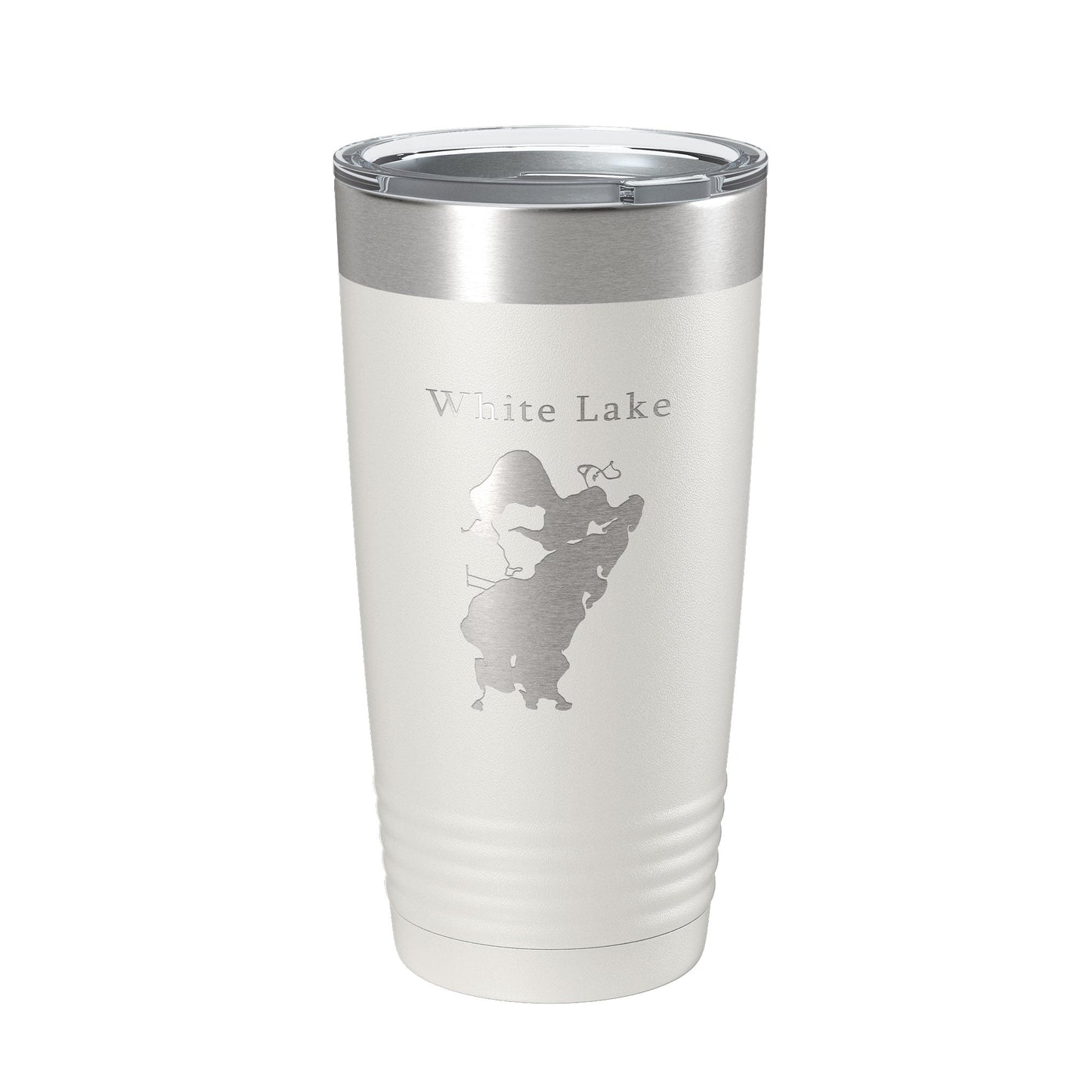 White Lake Map Tumbler Travel Mug Insulated Laser Engraved Coffee Cup Michigan 20 oz-7