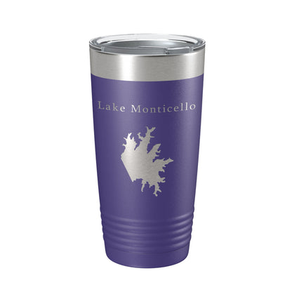 Lake Monticello Map Tumbler Travel Mug Insulated Laser Engraved Coffee Cup Arkansas 20 oz-15