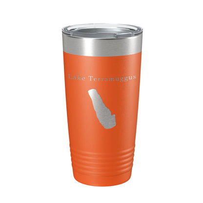 Lake Terramuggus Map Tumbler Travel Mug Insulated Laser Engraved Coffee Cup Connecticut 20 oz-17