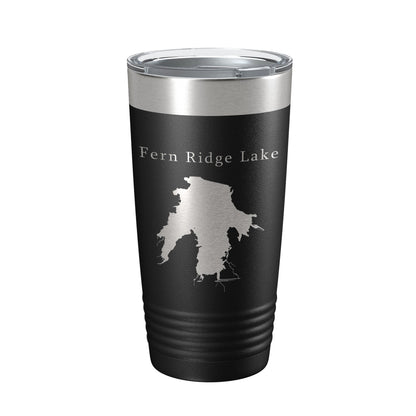 Fern Ridge Lake Map Tumbler Travel Mug Insulated Laser Engraved Coffee Cup Oregon 20 oz-0