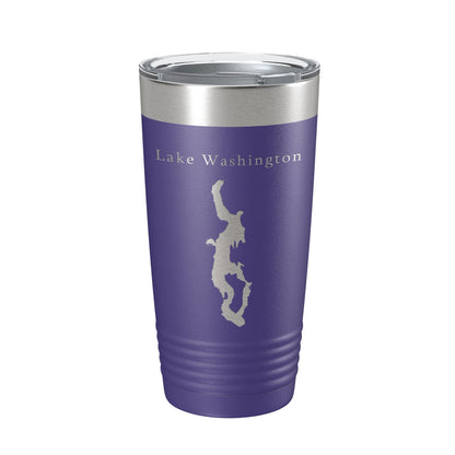 Lake Washington Map Tumbler Travel Mug Insulated Laser Engraved Coffee Cup Seattle Bellevue Washington 20 oz-15